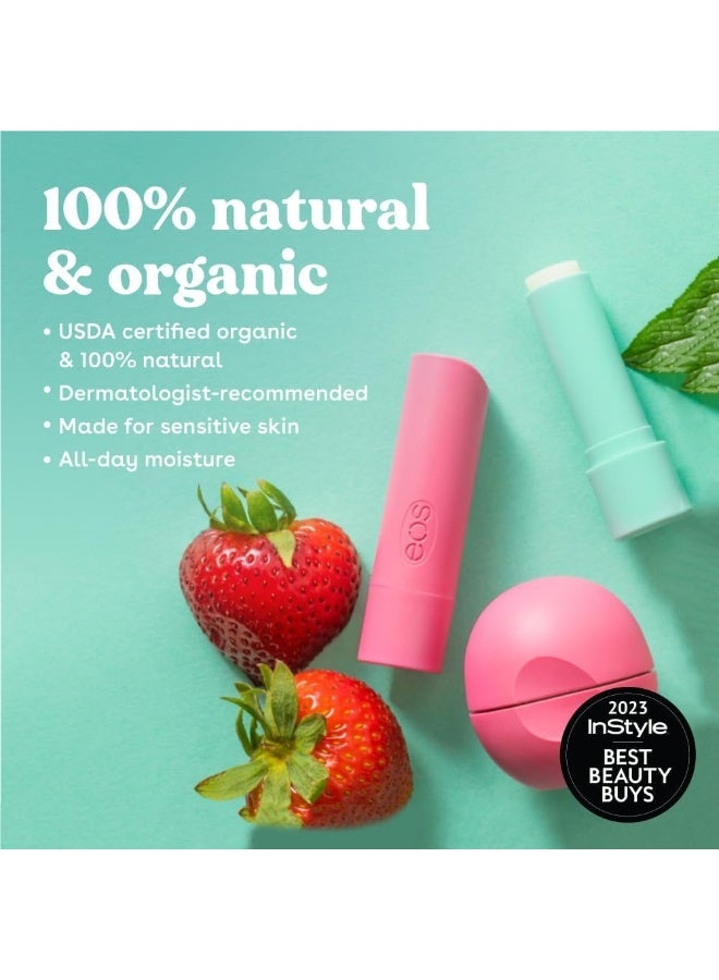 Eos USDA Organic Strawberry Sorbet Lip Balm 2-Pack 4 g - Image 2