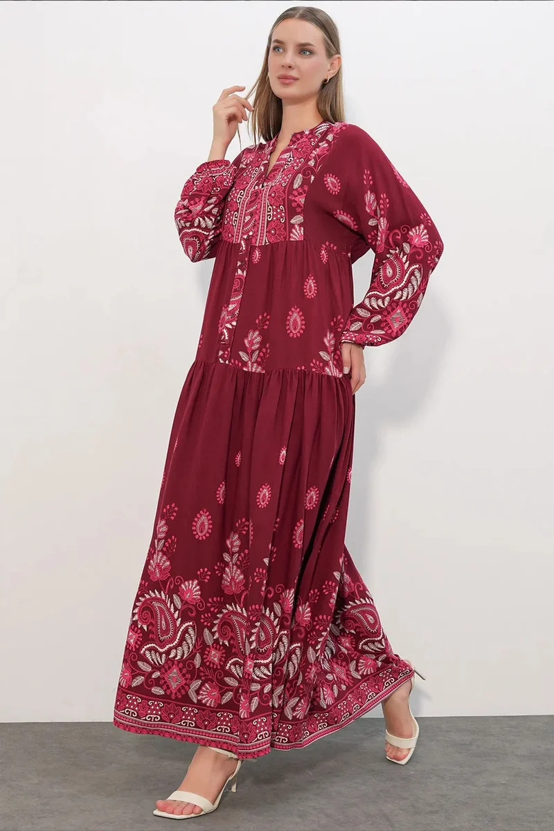 بيغ دارت BDART Patterned V-Neck Maxi Dress