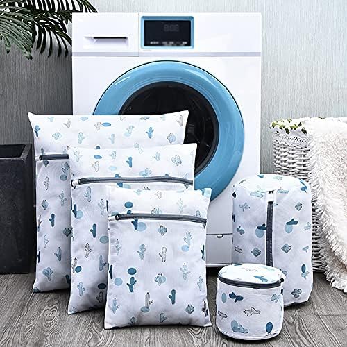 Home-Cloud HomeCloud Mesh Laundry Bags | Safeguarding Delicate Fabrics in Your Washing Machine | Set of 5 with Zip Lock for Delicate Clothes, Stockings, Underwear, Bras & Lingerie (Blue) - Image 1