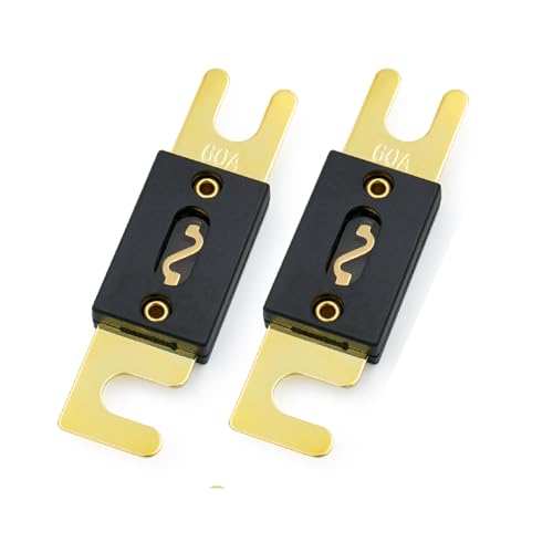 Baomain 2-Pack 60A ANL Fuse Bulk Value Pack with Gold-Plated Terminals for Car Audio, Amplifier, Truck, Boat, RV - 12V/24V Circuit Protection - Image 1
