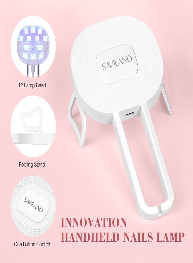 SAVILAND Gel Nail Kit - Nail Glue Gels With 36W Curing Lamp, 4-in-1 Glue Gel 15ml, 500PCS Soft Full Cover Medium Coffin Tips, LED Light Design Kit for Extension - Image 4