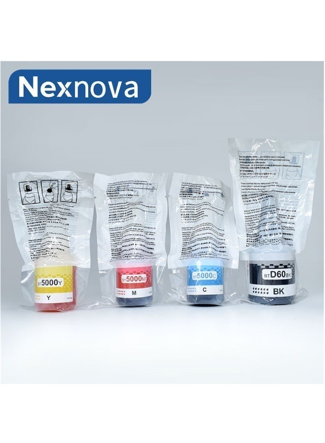 Nexnova® Ink BTD60 BT5000 for Brother Pack of 4 Black Cyan Magenta Yellow for DCP - T300 T510W T710W MFC - T810W T910DW HL - T4000DW DCP - T310W T510W T710W MFC - T810W T910DW T4500DW DCP-T300 - Image 2