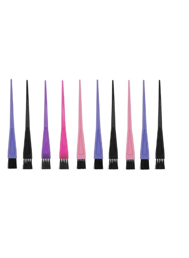 MYYNTI Hair Dye Brush Set Mini Tint Brush Set Hair Coloring Brushes Professional Hairdressing Tinting Brush Color Applicator Brush Hair Bleach Styling Brush (Multicolor, Pack of 10 pc) - Image 1