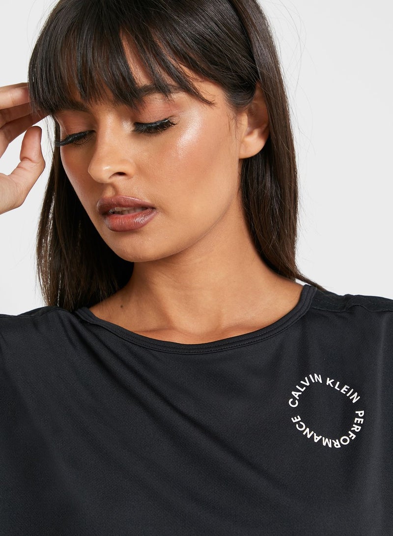 Calvin Klein Sports Logo Open Back T-Shirt - Image 3