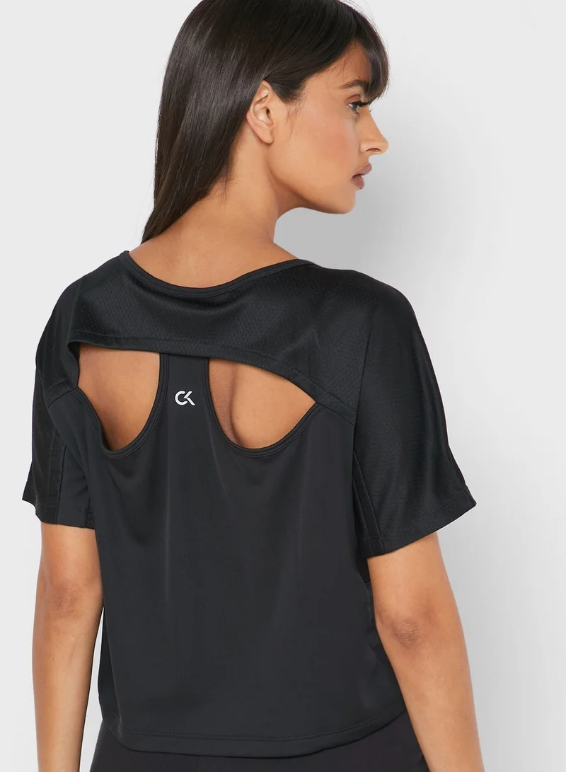 Calvin Klein Sports Logo Open Back T-Shirt