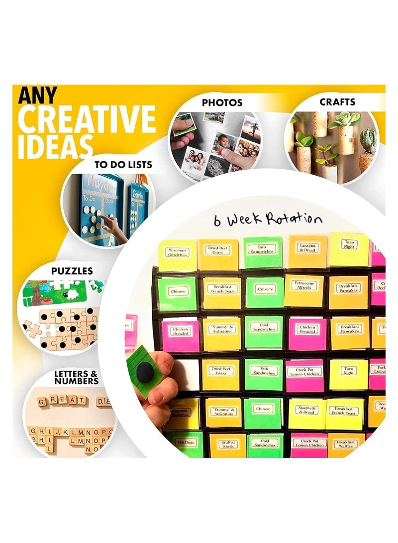 Captaintech Round Magnets with Adhesive Backing Flexible Self Adhesive Magnets for Crafts Small Sticky Magnetic Dots for Hanging Light Objects DIY School Office Home - Image 5