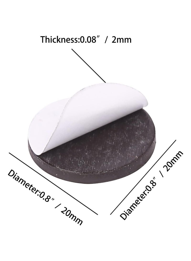 Captaintech Round Magnets with Adhesive Backing Flexible Self Adhesive Magnets for Crafts Small Sticky Magnetic Dots for Hanging Light Objects DIY School Office Home - Image 4