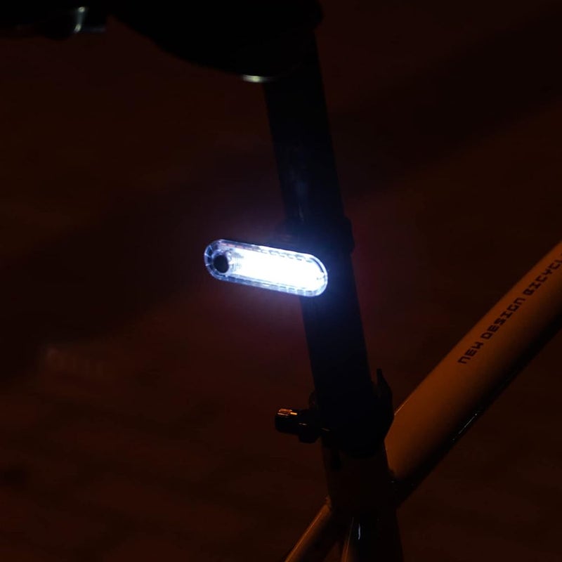 ماونتن جير مصباح خلفي للدراجة قابل لإعادة الشحن عبر منفذ USB من شركة Mountain Gear، بلون أبيض ساطع، مزود بمصباح يدوي لزيادة السلامة أثناء ركوب الدراجة، لون أسود، موديل S - Image 3