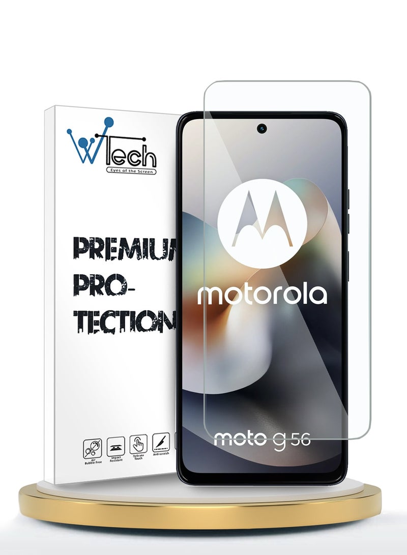 دبليو تيك حوProtect شاشة زجاجية مقواة 9H 2.5D لجهاز موتورولا موتو جي 56 5G 2025 من سلسلة ويتيك المتميزة بحواف منحنية (MSG9CN) - شفاف - Image 1