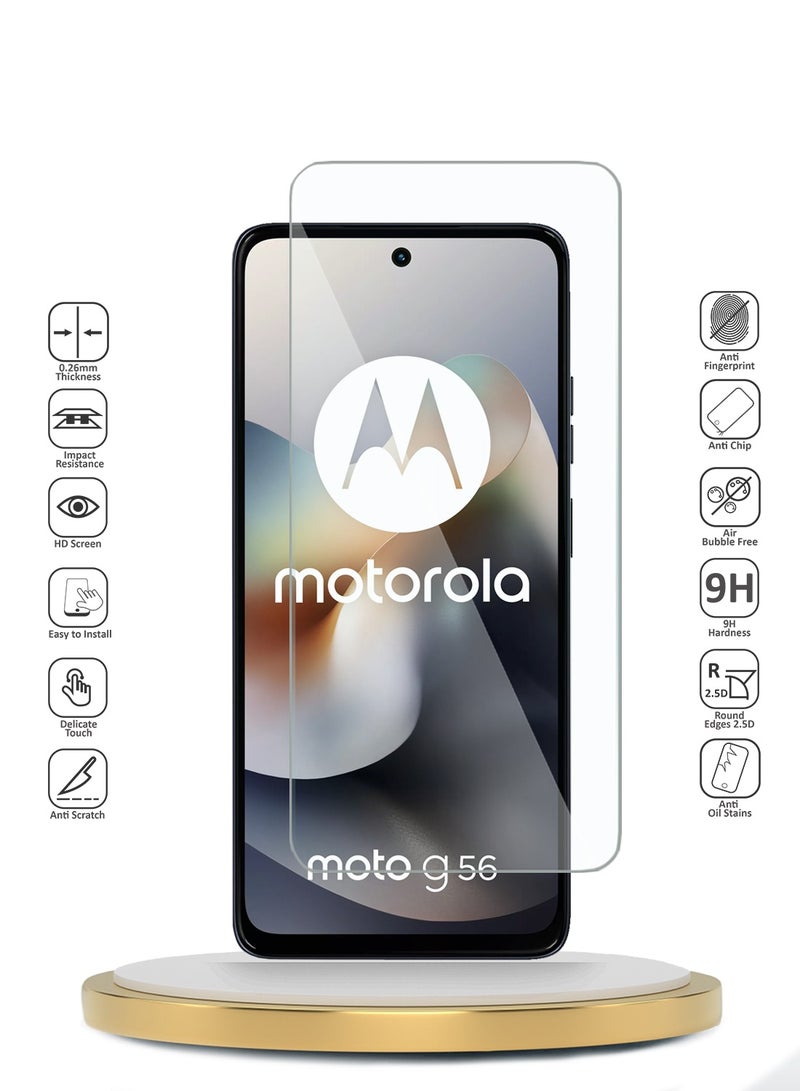 دبليو تيك حوProtect شاشة زجاجية مقواة 9H 2.5D لجهاز موتورولا موتو جي 56 5G 2025 من سلسلة ويتيك المتميزة بحواف منحنية (MSG9CN) - شفاف - Image 2