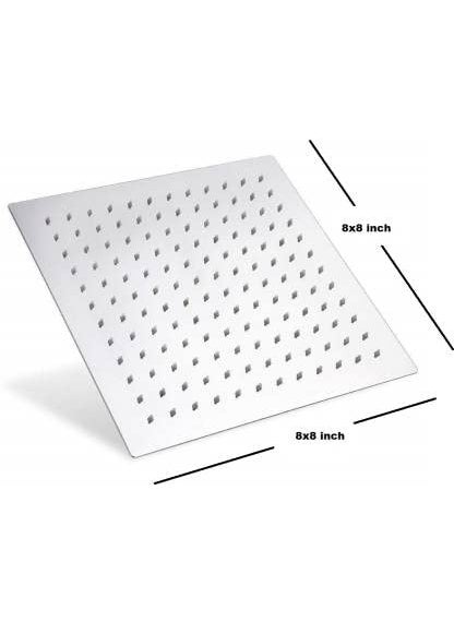 AMJ - AMJ® 8x8 (8") Stainless Steel UltraSlim Square Rain Shower - Image 1