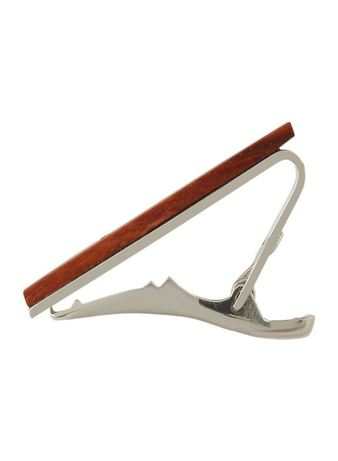 Peluche Teak Wood - Dark Brown Tie Pin for Men - Image 2