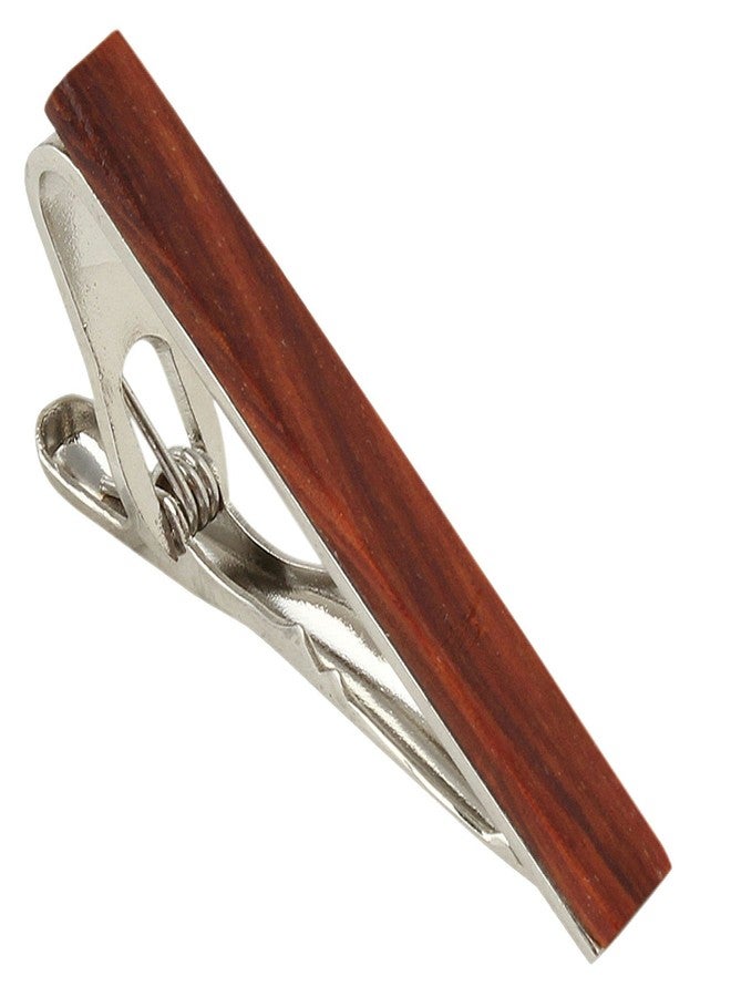 Peluche Teak Wood - Dark Brown Tie Pin for Men - Image 1