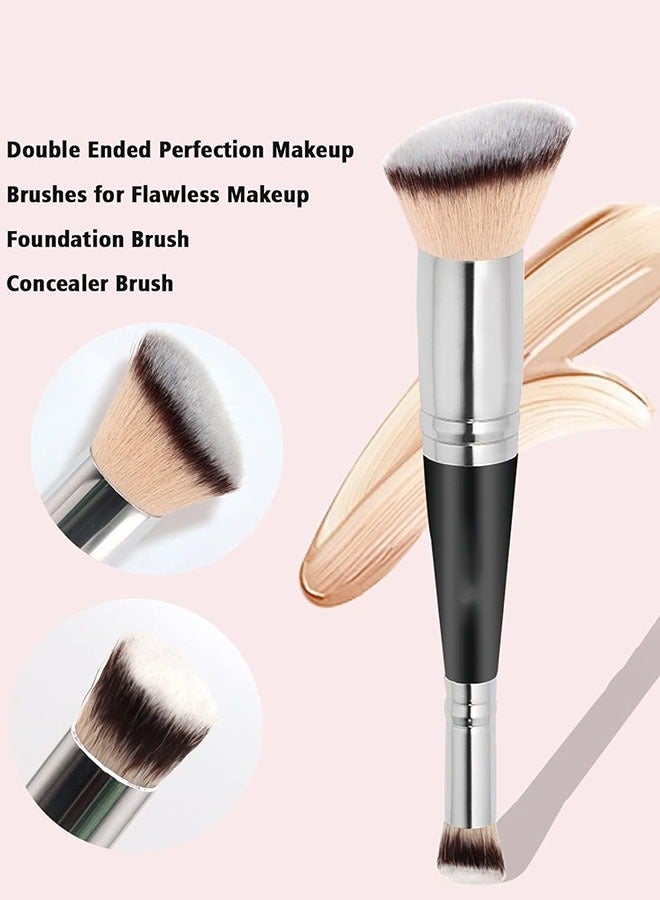 general Makeup Brushes Dual ended Foundation Brush Concealer Brush Perfect for Any Look Premium Luxe Hair Rounded Taperd Flawless Brush Ideal for Liquid, Cream, Powder,Blending,Concealer - Image 3