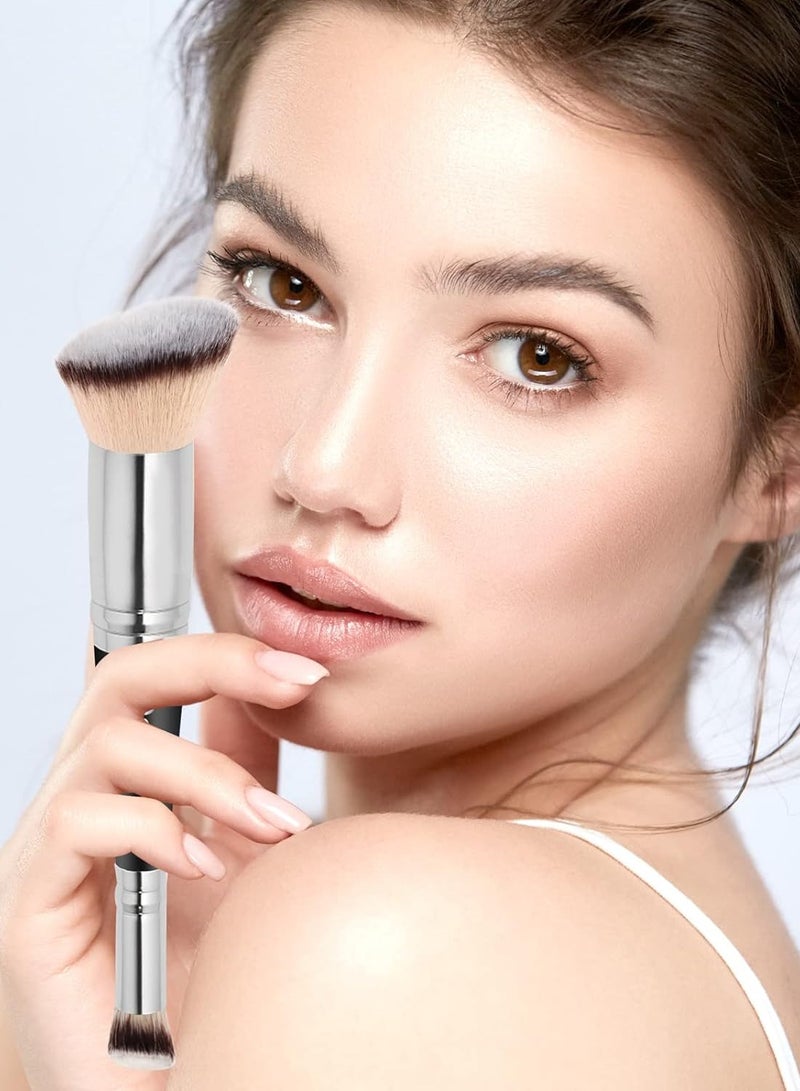 general Makeup Brushes Dual ended Foundation Brush Concealer Brush Perfect for Any Look Premium Luxe Hair Rounded Taperd Flawless Brush Ideal for Liquid, Cream, Powder,Blending,Concealer - Image 2
