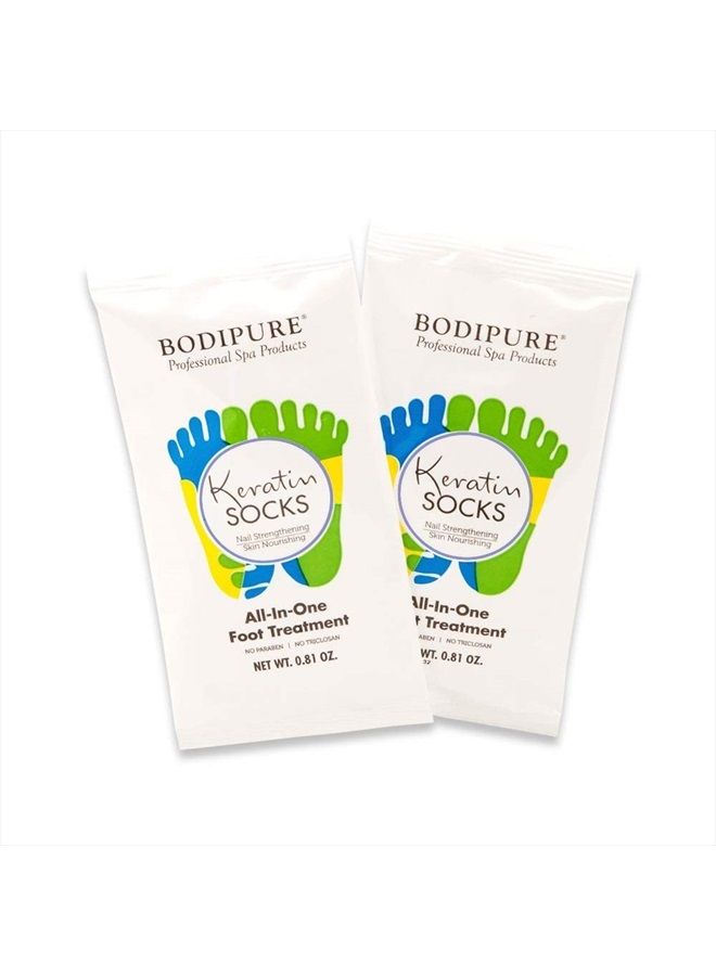 Bodipure Professional Keratin Socks for Heel Softening – Moisturizing Foot Mask for Dry Feet – Foot and Cuticle Treatment with Vegetable Keratin Cream – Box of 50 Pairs - Image 2