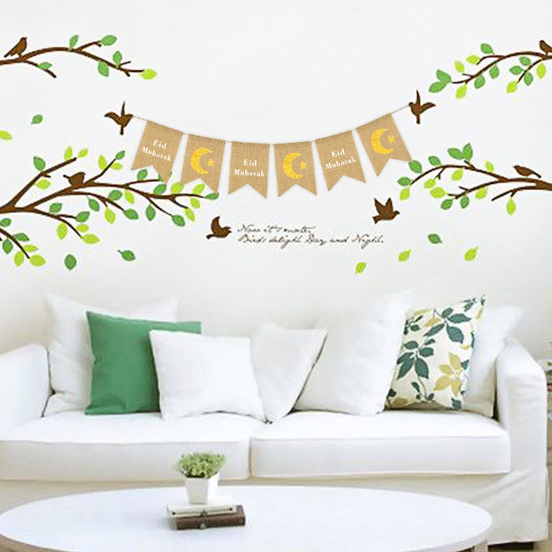 1 Set Eid Mubarak Party Hanging Banner Ornament Muslim Festival Decor - Image 5
