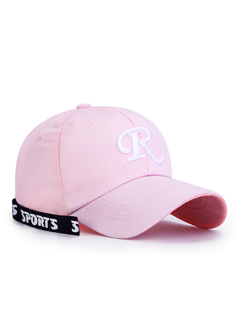 Generic Korean New Spring Summer Letter Ribbon Embroidered Baseball Cap for Couples Red  - Image 2