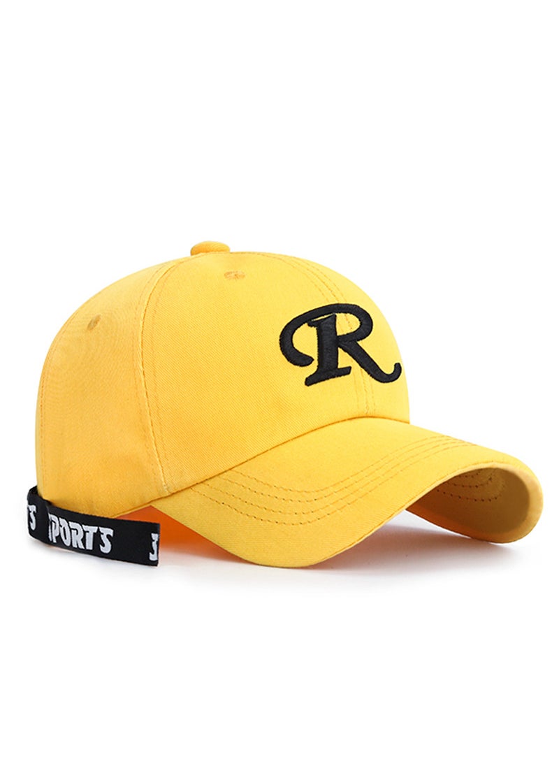 Generic Korean New Spring Summer Letter Ribbon Embroidered Baseball Cap for Couples Red  - Image 3