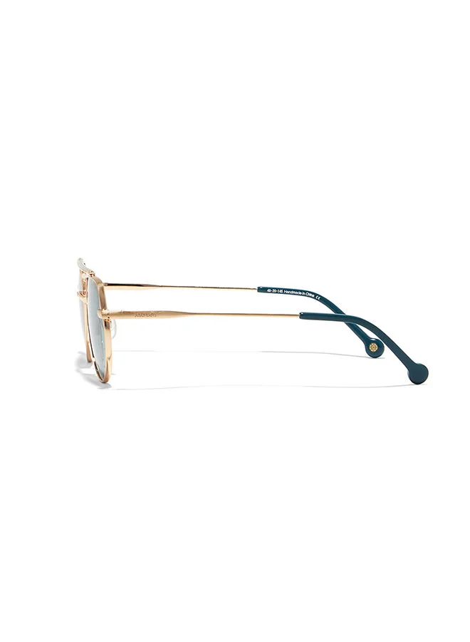 30Sundays 30Sundays IRIS,Women Sunglasses, Aviator Sunglasses, UV Protection: UV400 (Gold,Green)
