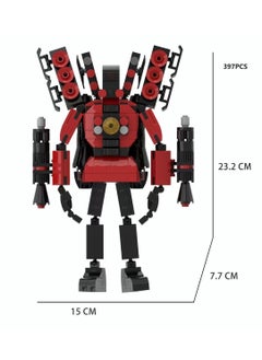Y&D Skibidi Toilet Man Toy Building Blocks 397 Pcs Super Twin Cannon Titan Soundman Toy Ideas Toys Battle Horror Game Model Ideas Toys Gifts for Adult & Kids  - Image 1