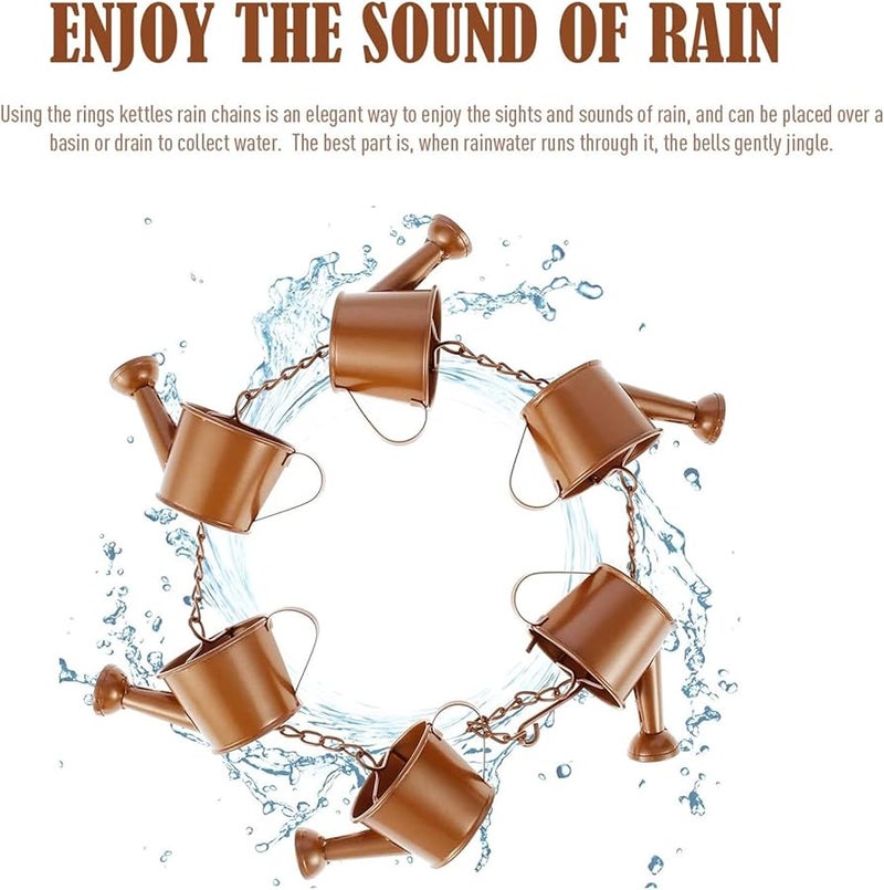 سلسلة مطر حديدية 90 سم أنيقة ومتينة لتزيين تصريف حديقة السطح والفناء - Image 4