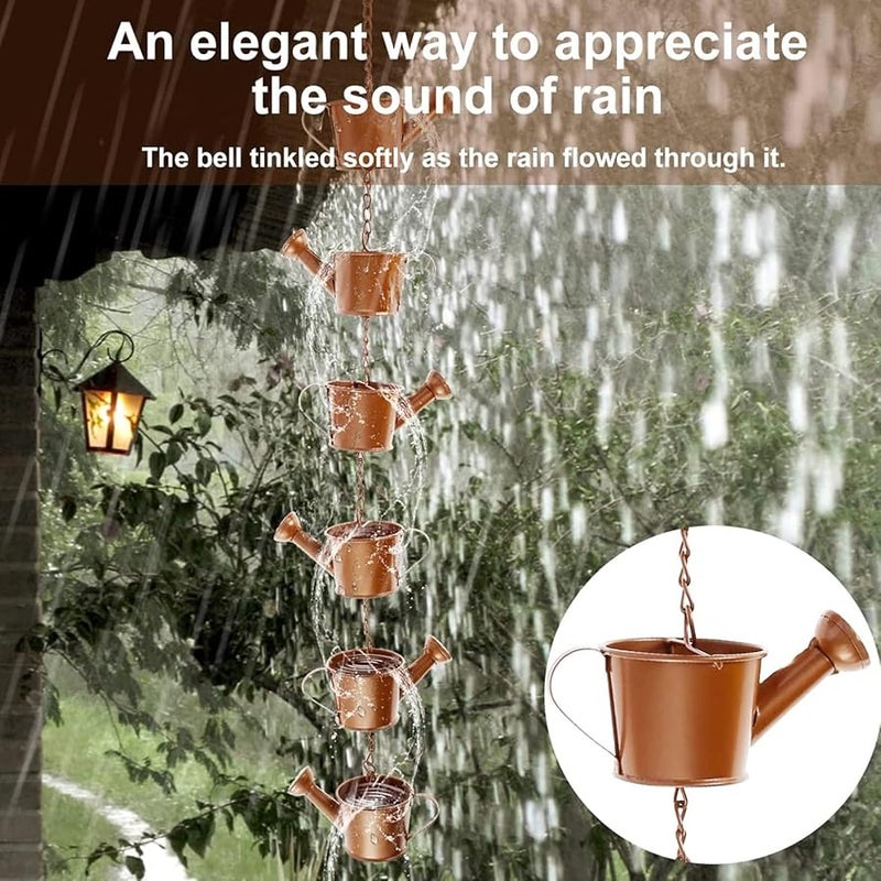 سلسلة مطر حديدية 90 سم أنيقة ومتينة لتزيين تصريف حديقة السطح والفناء - Image 3