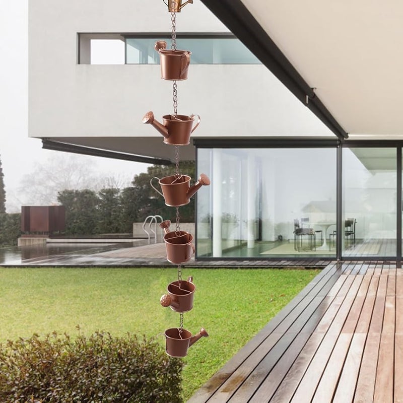 سلسلة مطر حديدية 90 سم أنيقة ومتينة لتزيين تصريف حديقة السطح والفناء - Image 5