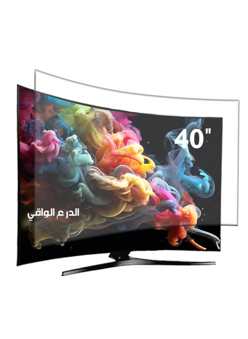 AL DARRA  AL WAQI - 40-inch curved screen protector, high-quality shatterproof shield, scratch-resistant, eye protection from UV rays, protection against liquids - Image 1