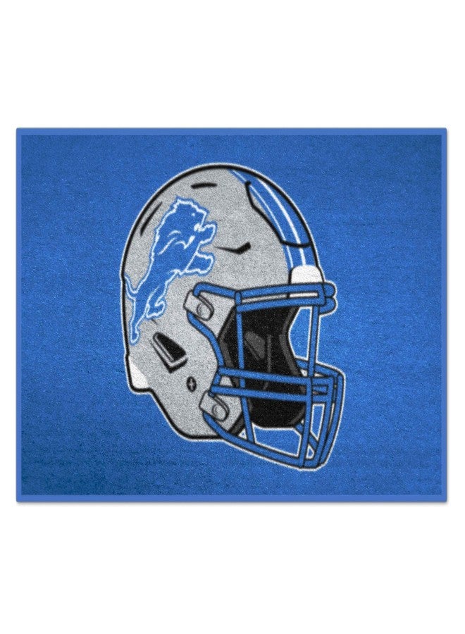 FANMATS 5743 Detroit Lions Starter Accent Rug - 19in. x 30in. | Sports Fan Home Decor Rug and Tailgating Mat - Lions Helmet Logo, Blue - Image 1