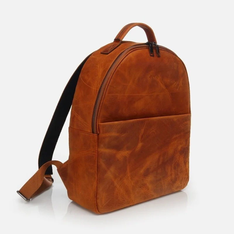 Hotiç 04CAH280750A370 Genuine Leather Tan Men's Backpack