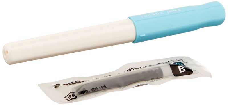 PILOT قلم حبر سائل بايلوت كاكونو، رأس متوسط، جسم أبيض، غطاء أزرق فاتح (FKA-1SR-SLM) - Image 4