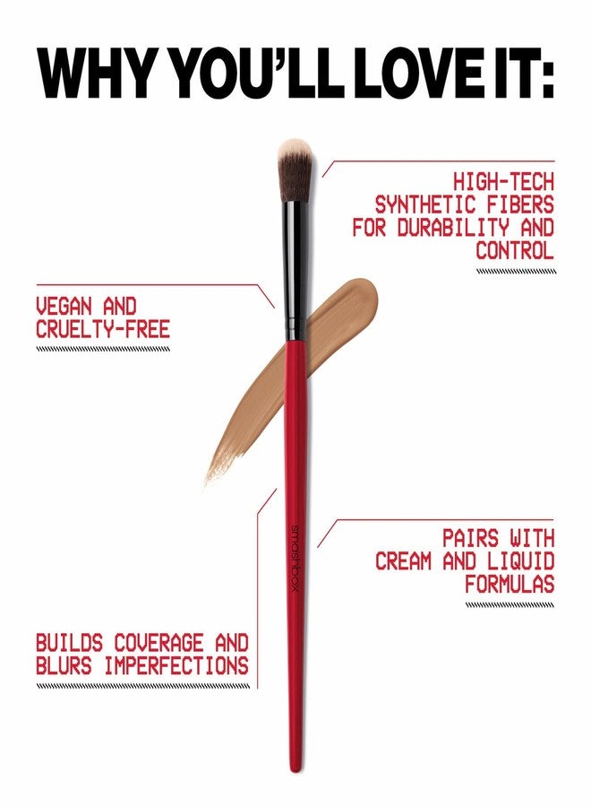 SmashBox فرشاة خافي العيوب من سماش بوكس لتغطية سائلة + كريمة | تغطية قابلة للبناء + تساعد في منطقة تحت العين - Image 3