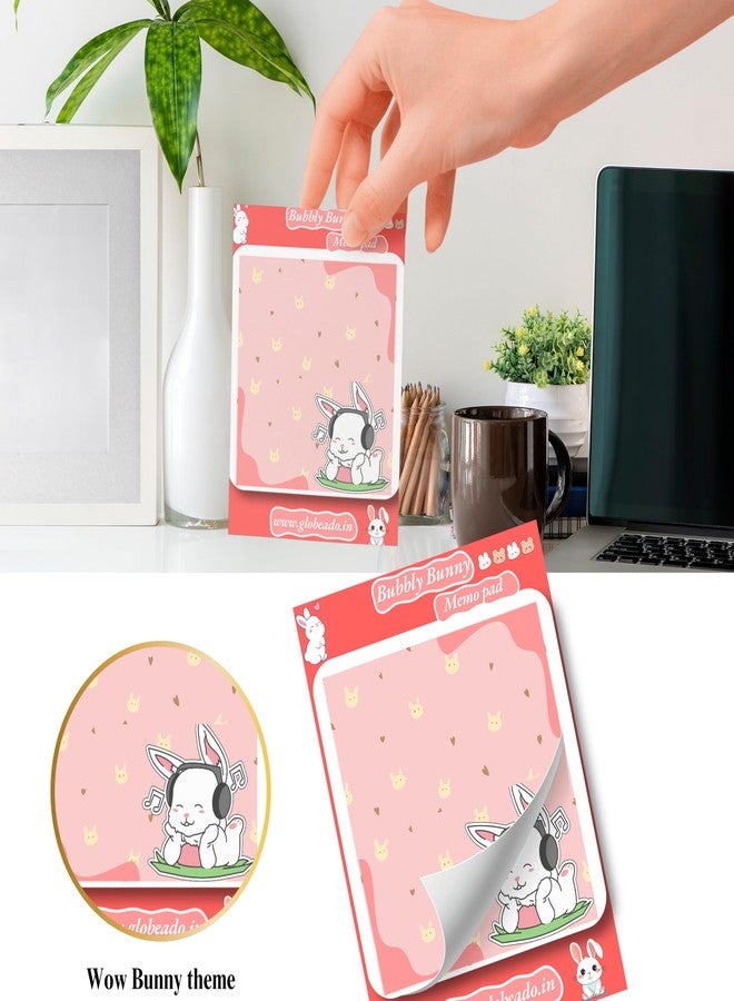 GLOBEADO Memo Pads - 160 Sheets (4 Patterns) | Tear-Off Notepads for Office, School & Home - Image 4