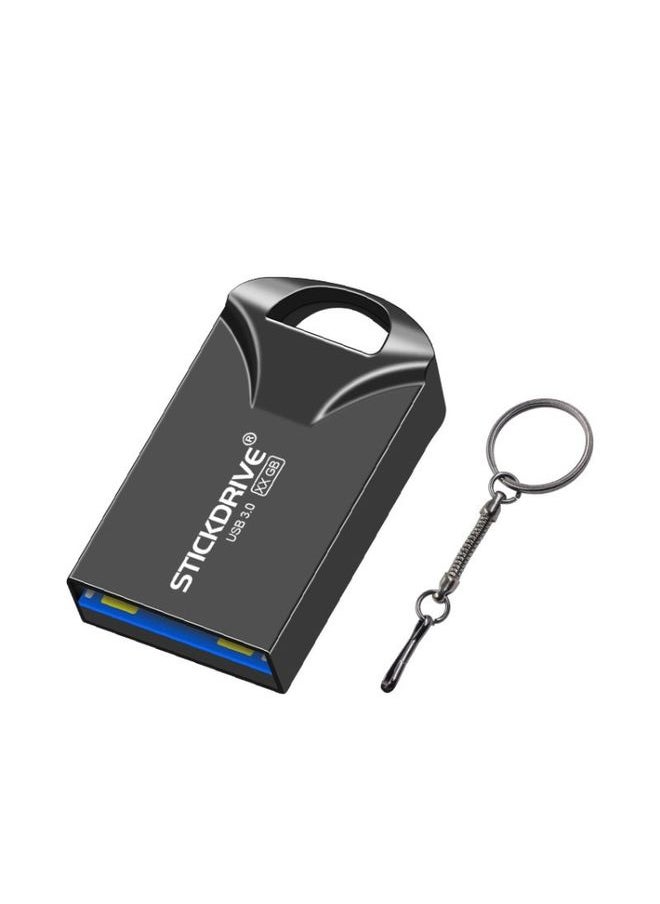 BURAQ STICKDRIVE 128GB USB 3.0 High Speed Mini Metal U Disk (Black)  - Image 1