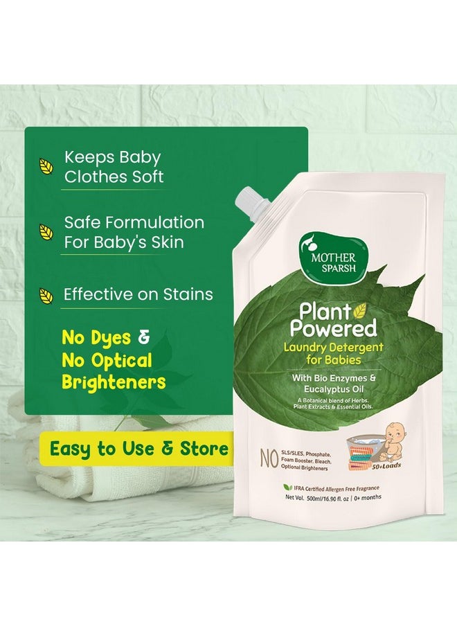 Baby Laundry Liquid Detergent (Powered By Plants) With Bio - Enzymes And Eucalyptus Oil, Refill Pack (500Ml) - pzsku/ZC880AF188915AB8E161CZ/45/_/1733731444/b4a442e1-84c9-496e-b5d3-0cf9b06887ee