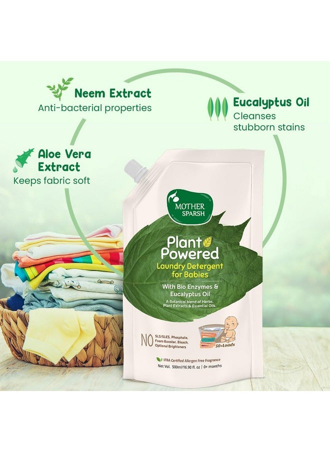 Baby Laundry Liquid Detergent (Powered By Plants) With Bio - Enzymes And Eucalyptus Oil, Refill Pack (500Ml) - pzsku/ZC880AF188915AB8E161CZ/45/_/1733731496/73fe7b19-4b75-45d6-bb9d-6e9c09f5cf5e