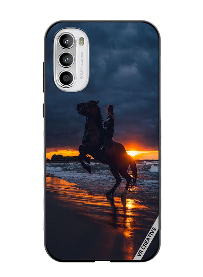VR CREATIVE Protective Case Cover For Motorola Moto G82 Horse1 Design Multicolour - Image 1