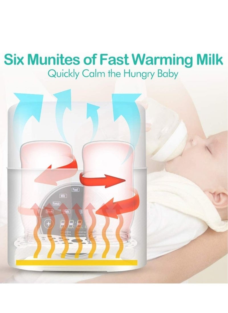 DOOKOO 6-in-1 Fast Baby Bottle Warmer and Defrost Warmer for Baby Milk Breastmilk Formula LED Display  - Image 4