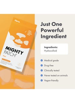 Mighty Patch Mighty Patch Face from Hero Cosmetics - XL Hydrocolloid Mask for Acne, 5 Large Pimple Patches for Zit Breakouts on Nose, Chin, Forehead & Cheeks - Vegan-Friendly, Not Tested on Animals (1 Count)  - Image 5