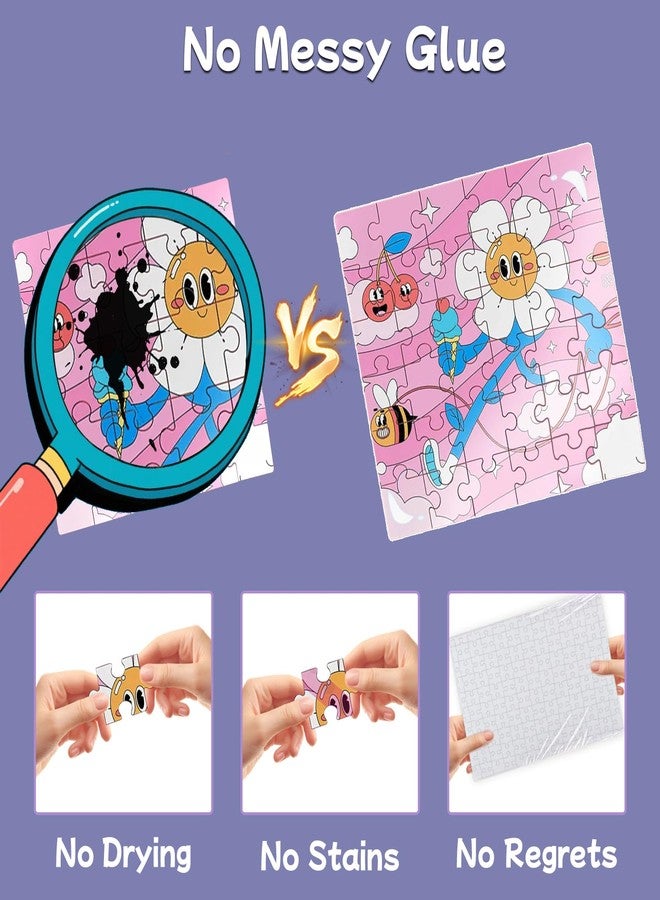 KIAFUM Adhesive Puzzle Saver Sheets, 8pcs Puzzles Glue Sheets, Peel and Stick Puzzle Sticker Sheets Preserve 1000 Pieces Jigsaw Puzzles in Minutes - Image 4