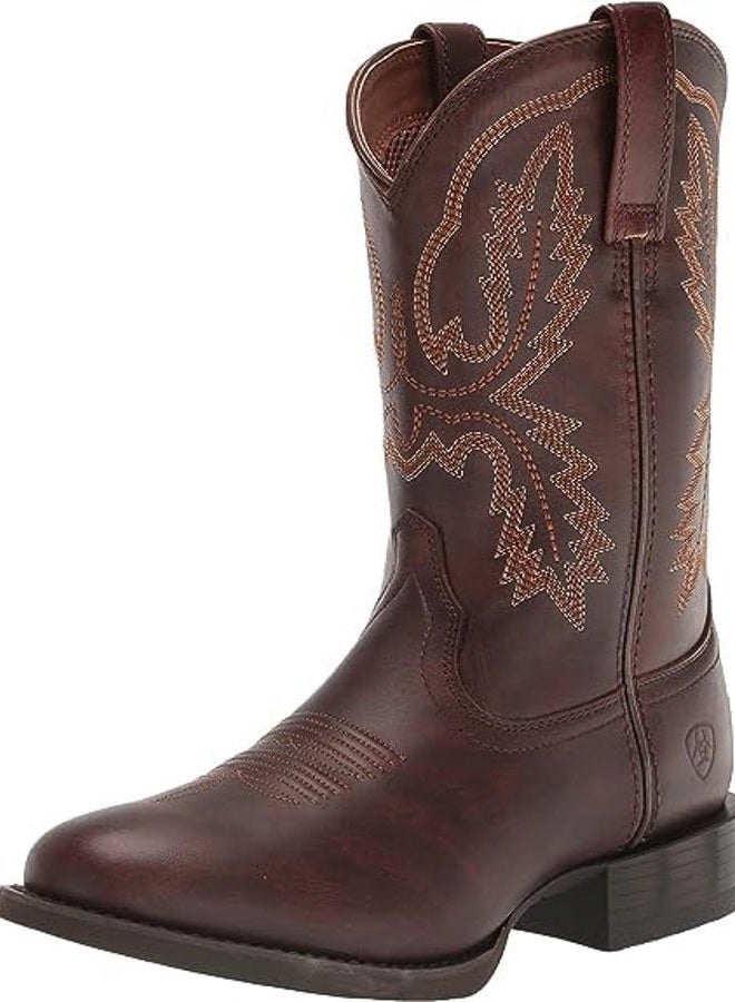 Ariat Men's Sport Stratten Western Boot, Sorrel Crunch/Bitter Brown, 42 EU