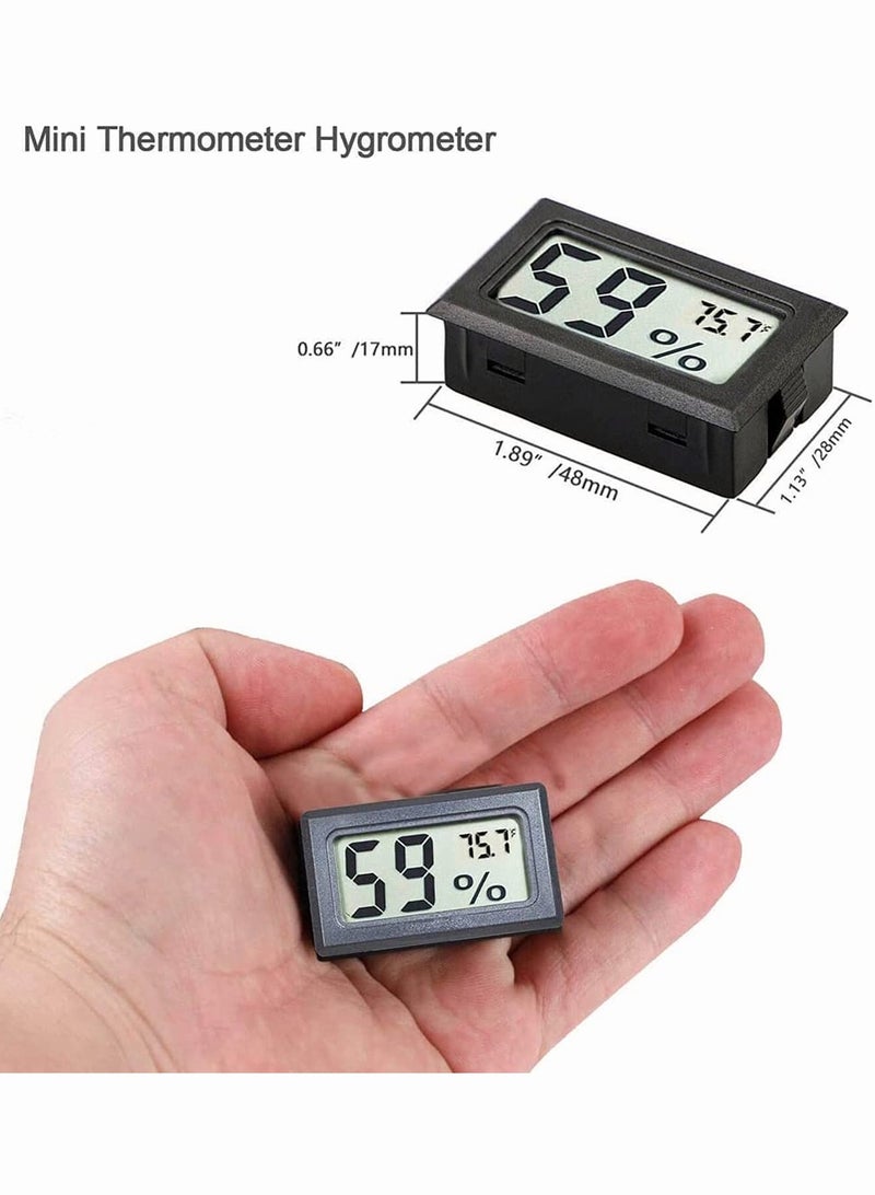 SYOSI Mini Hygrometer Thermometer, SYOSI Built in Small Household Electronic Thermometer And Hygrometer, Digital Indoor Humidity Gauge Monitor with Temperature Meter Sensor Fahrenheit (℉) 6 Pack Black - Image 4
