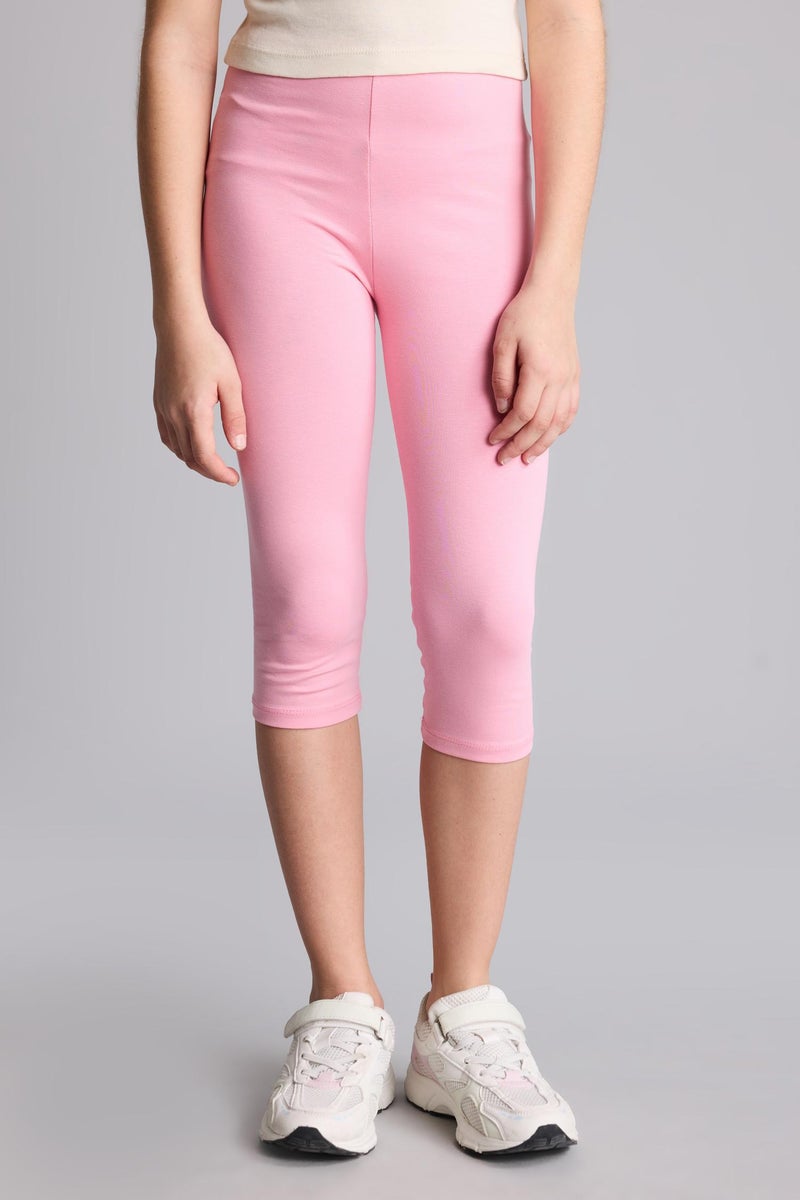 DeFacto Pink Girl Girl Capri Length Leggings Casual - Image 3