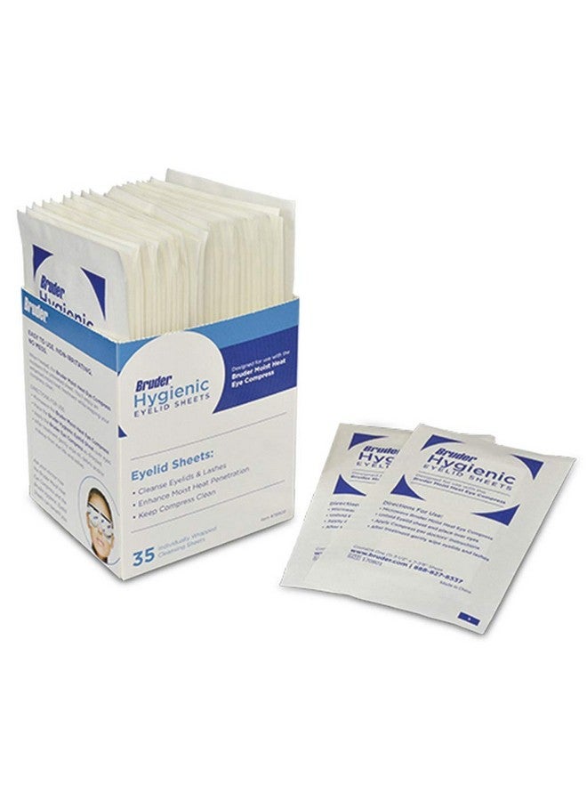 Bruder Hygienic Eyelid Micro Fine Individually Wrapped Untreated Sheets 35 Count Box - Image 1