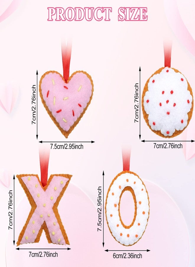 اودين ١٦ قطعة من زينة قلوب اللباد لعيد الحب، قلوب لباد معلقة على شكل قلوب بسكويت عيد الحب، زينة لباد على شكل قلوب بسكويت عيد الحب، زينة بسكويت عيد الحب لعيد الحب، ديكور حفلات الزفاف والذكرى السنوية، لوازم الحفلات - Image 2