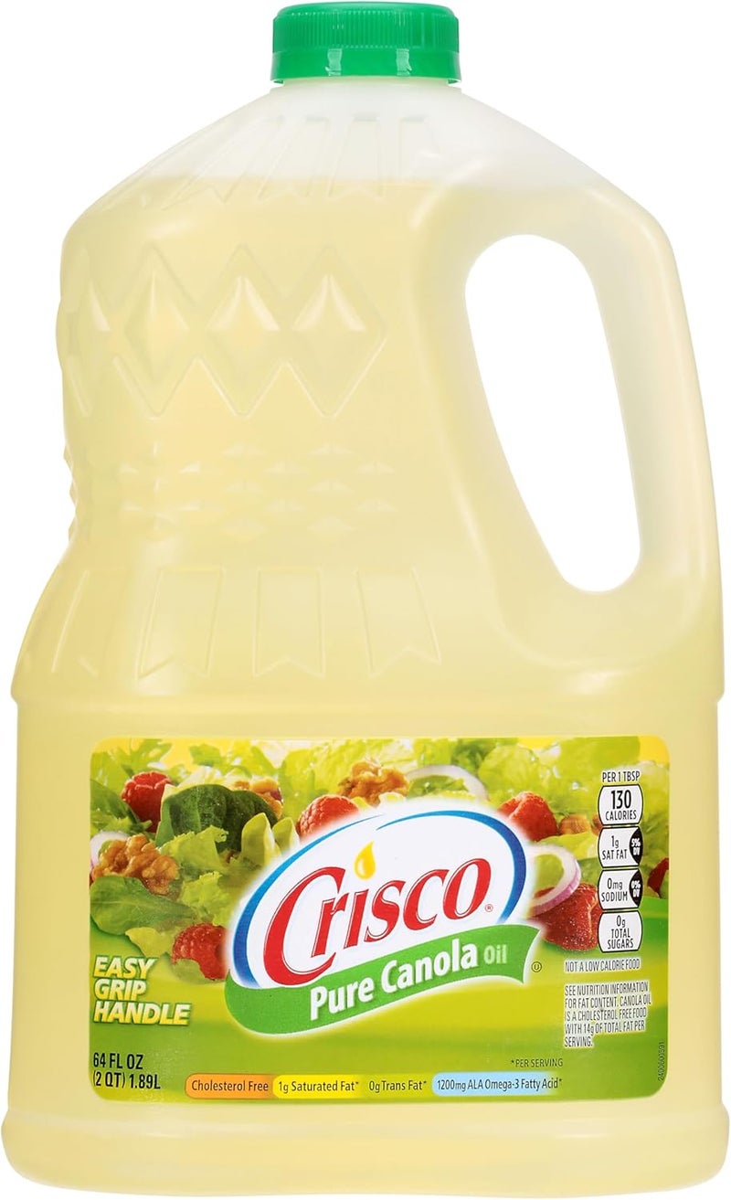 CRISCO زيت الكانولا النقي من كريسكو، 64 أونصة سائلة - زيت طهي متعدد الاستخدامات - Image 1