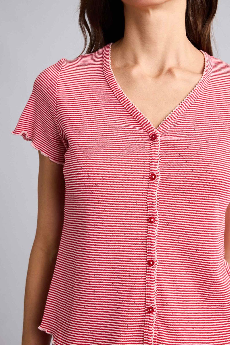 ديفاكتو طقم قصة عادية نص كم - قطعتين - Image 4