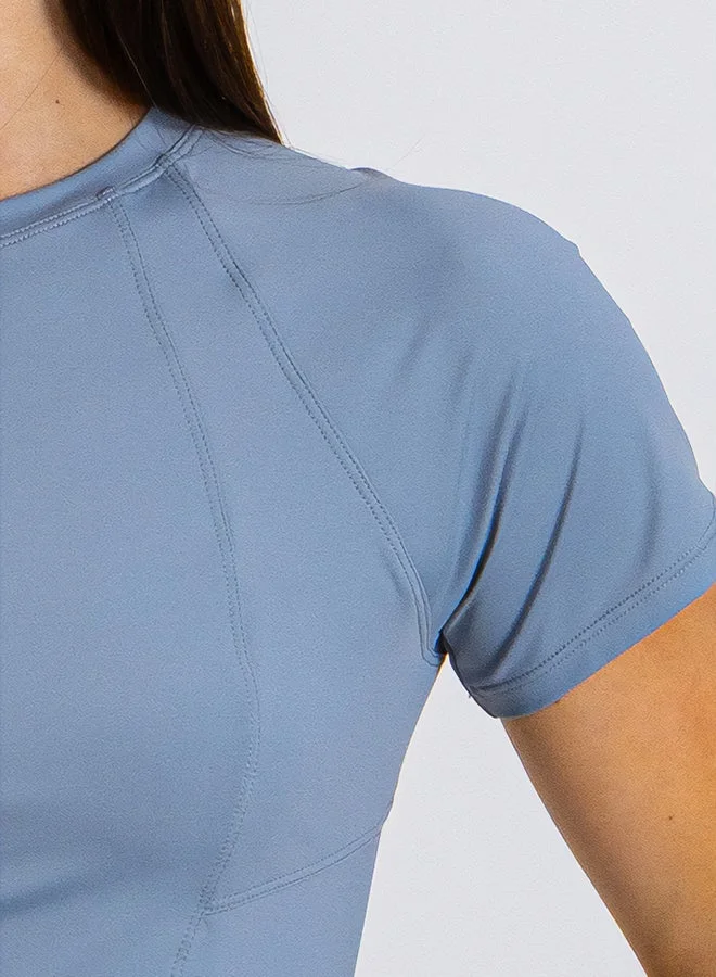 Shapes LIGHT BLUE SOFT CROP TOP for Women | Best Price UAE