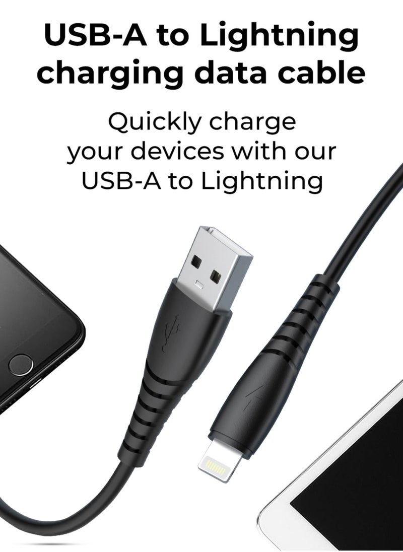 Charome - Premium USB-A to Lightning: Fast Charging, High-Speed Data Transfer, 1 Meter Length, Charging Protection, Sync Data, and Bending Resistant Durable Design - Image 1